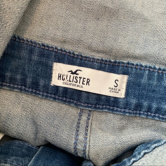 Hollister Jean Overalls capri/ankle drop cuffed style zipper in front - Picture 6 of 6